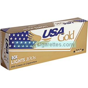 USA Gold lights 100s cigarettes